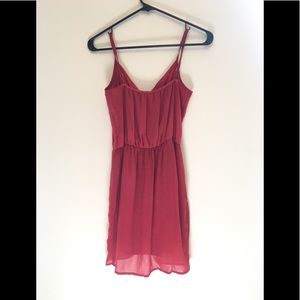 Bershka red chiffon dress